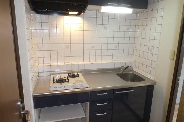 シティーハイツのキッチン|２口ガスコンロ付きシステムキッチン