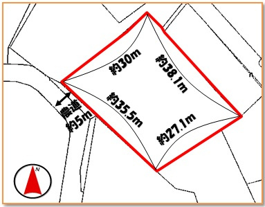 【区画図】 | 読谷村字座喜味（311.57坪）