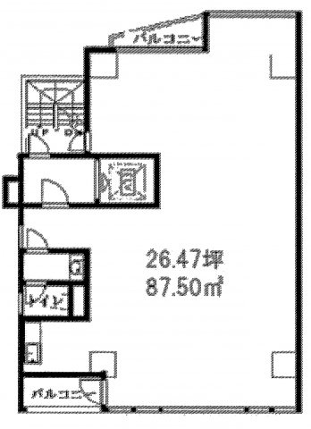新宿区西新宿６丁目の事務所の間取り