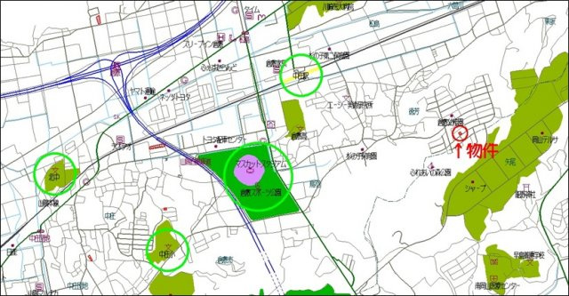倉敷市徳芳の売地の地図