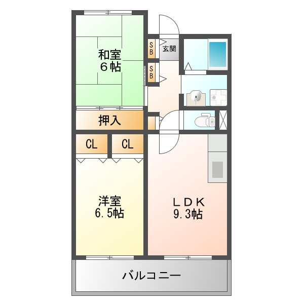 ラポール姫里の間取り