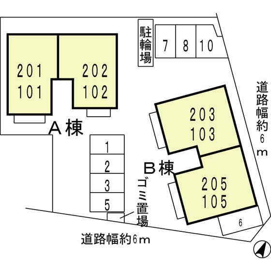 modestyの区画図