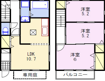 サニーフラット飾東の間取り