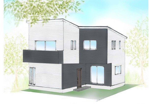 保土ヶ谷区星川１丁目　新築戸建ての外観パース