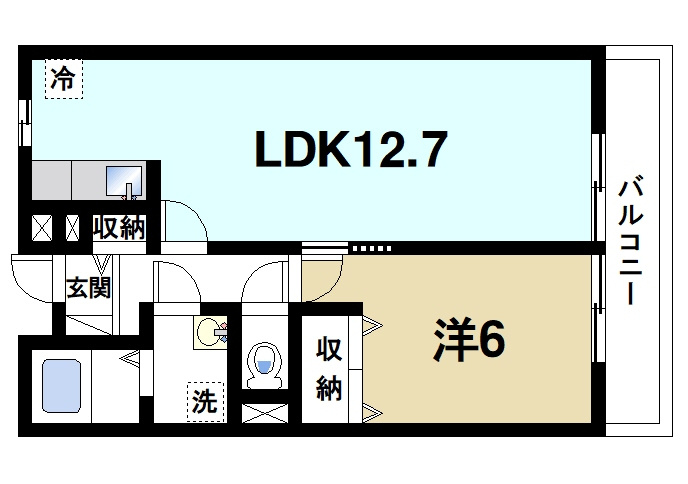 ガーデンパレスⅡの間取り|1LDKの間取り