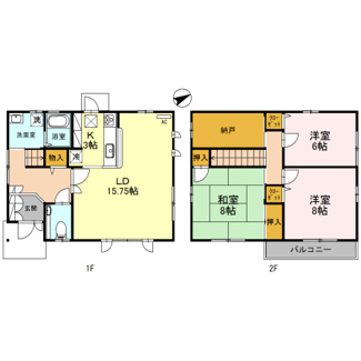 【間取り】 | 坂本2丁目戸建借家