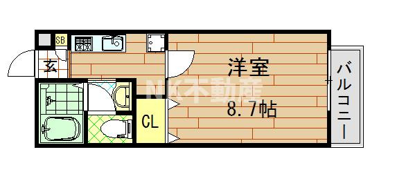 【間取り】 | Grand Chariot B（グランシャリオB)（荒本賃貸） | 間取りです