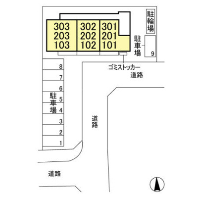 【駐車場】 | ゼピュロスみどりのA