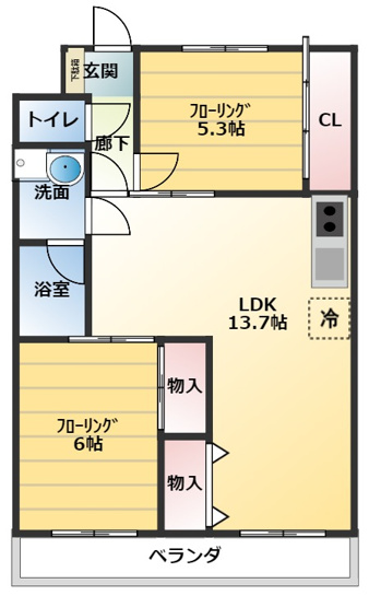 【間取り】 | ダイタ北口マンション