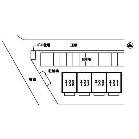 グリュック恒久の駐車場