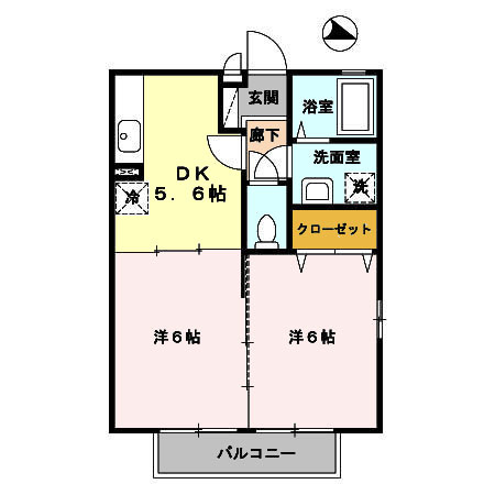 グリュック恒久の間取り