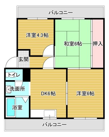 末広マンションの間取り