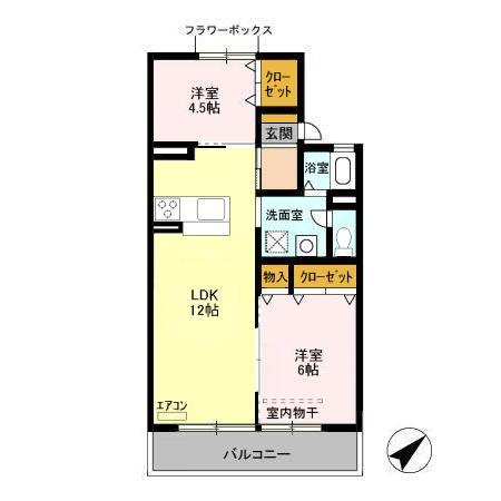 ワコーハイツAの間取り