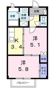 エスポアールジュネス五番館の間取り