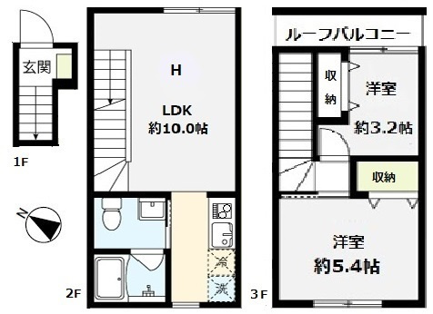 【間取り】 | La-Fina Wakabayashi