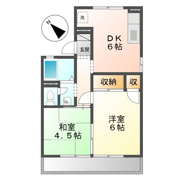 セジュール松原の間取り