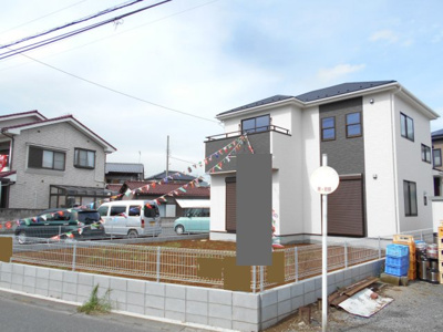 【外観】 | 久喜　菖蒲町新堀　全1棟　1号棟　76坪　 | おしゃれな外観です。2280から1980万円に価格変更です。