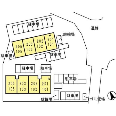 【区画図】 | セジュール古城の坂Ｂ