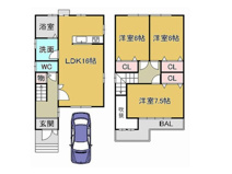 山科区小山鎮守町　中古戸建（賃貸オーナーチェンジ）の画像