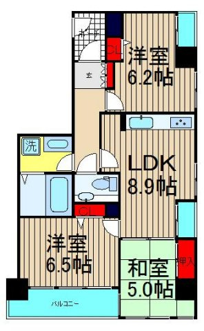パシフィック難波グラシアの間取り