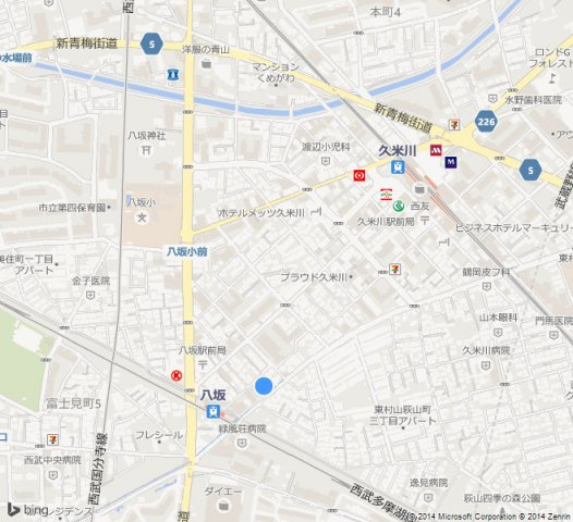 ＭＡＣ久米川コートの地図