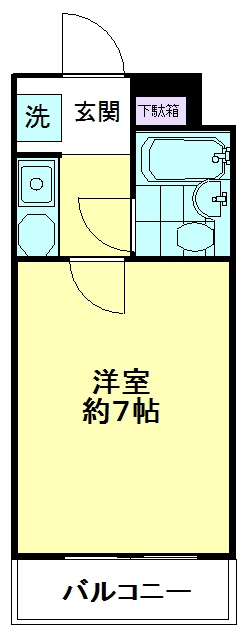 ＭＡＣ久米川コートの間取り|7帖の広い洋室！