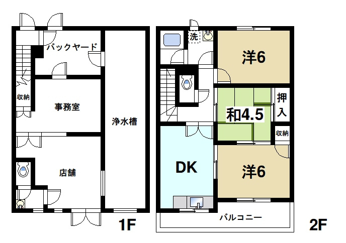 増田店舗の間取り