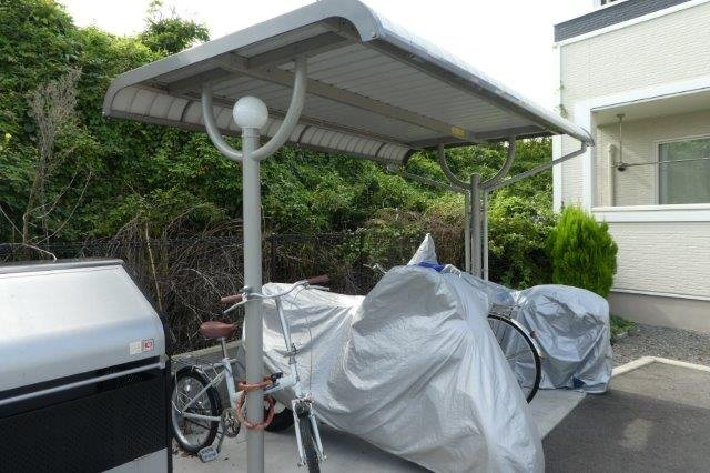 岡山市北区門前のアパートのその他共用部分|自転車置き場