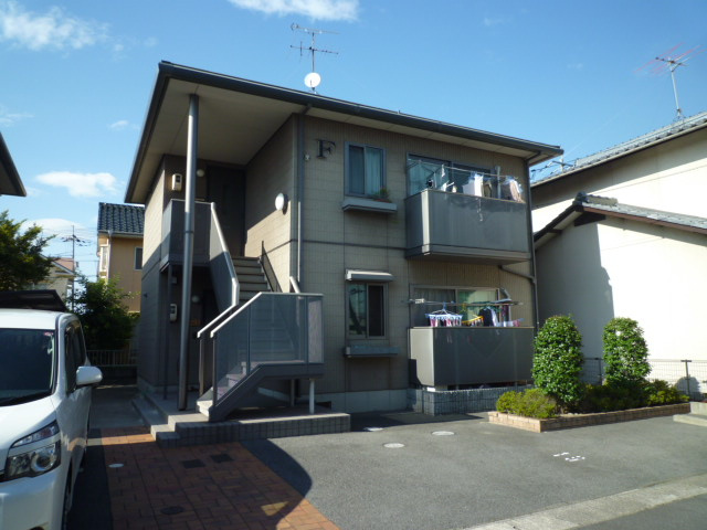 倉敷市茶屋町のアパートの外観