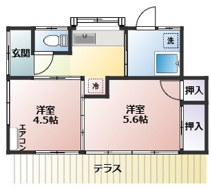 古谷貸家の間取り