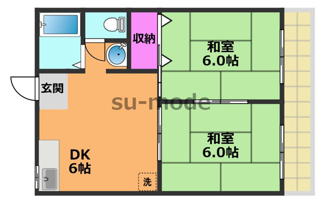 【間取り】 | 翠ハイツA棟