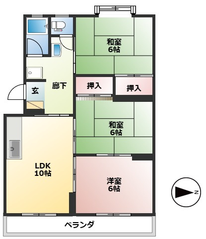 プレアール大垣東前の間取り