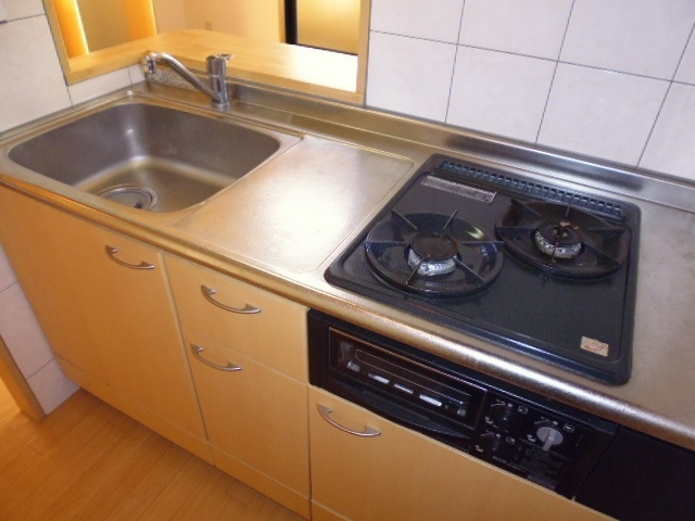 ヴィーブライトのキッチン|２口ガスコンロ