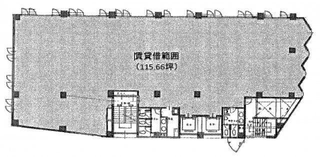 新宿区馬場下町の事務所の間取り