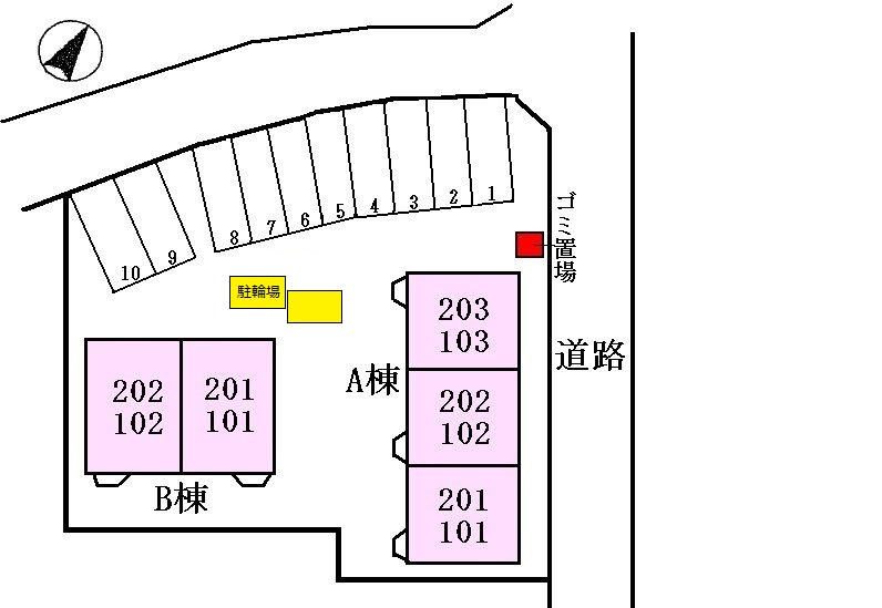 ブリーズハウスBの区画図