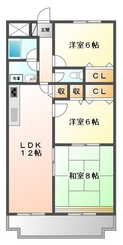 【間取り】 | ＣＡＳＡ  ＩＫＵＭＡＴＡⅡ