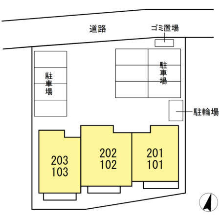 ルミエールASUKAの区画図
