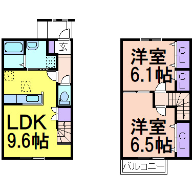 フラワーヒルズ　Aの間取り|間取りです