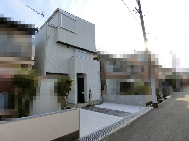 明石市旭が丘　新築戸建の前面道路含む現地写真