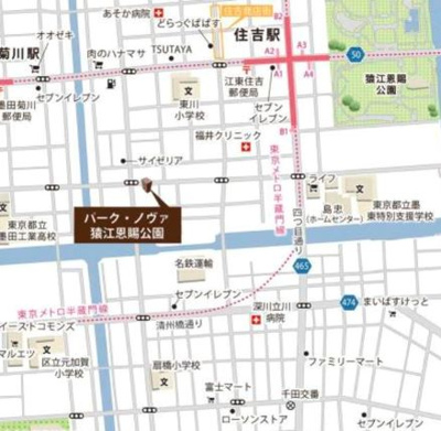 【地図】 | パーク･ノヴァ猿江恩賜公園