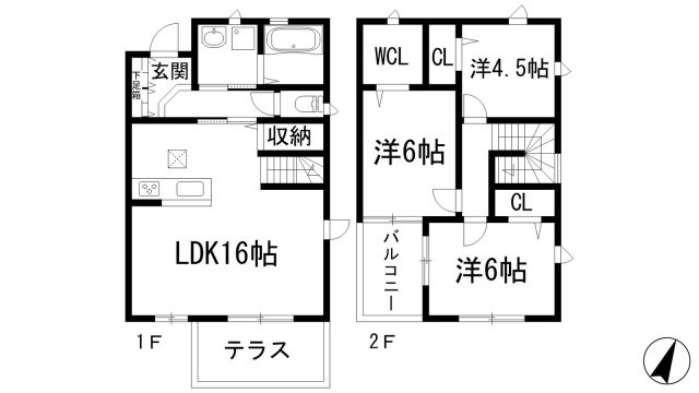 【間取り】 | ハーベストガーデンB棟