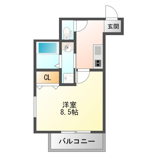 フジパレス三津屋Ⅴ番館の間取り