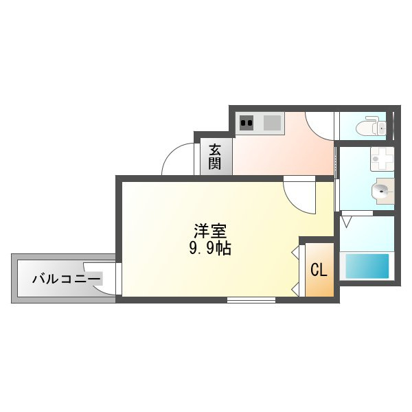 フジパレス三津屋Ⅴ番館の間取り