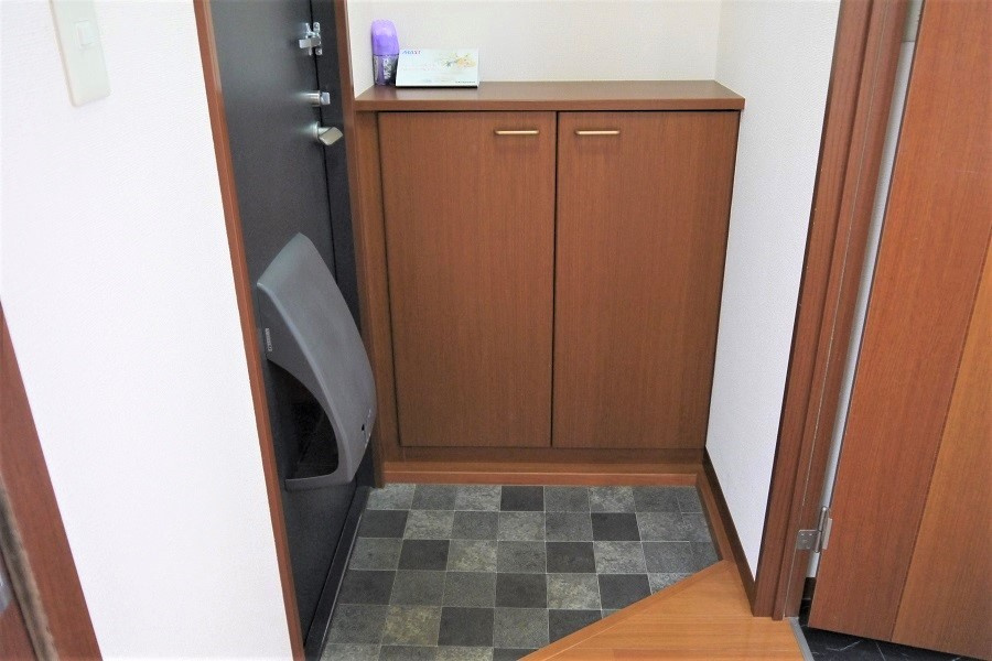 森林浴フレンズの玄関|収納もある玄関です