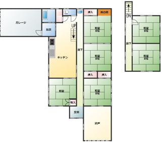 【間取り】 | 大館市比内町片貝・中古住宅