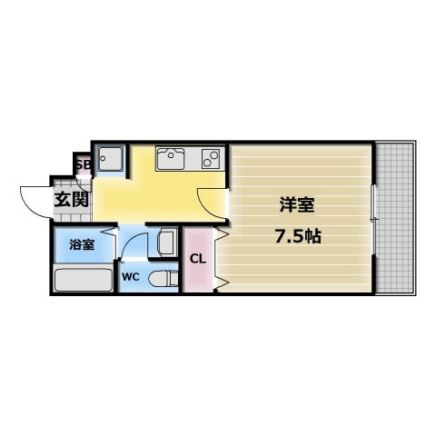 【間取り】 | エクレール上小阪 | 使いやすい間取りです