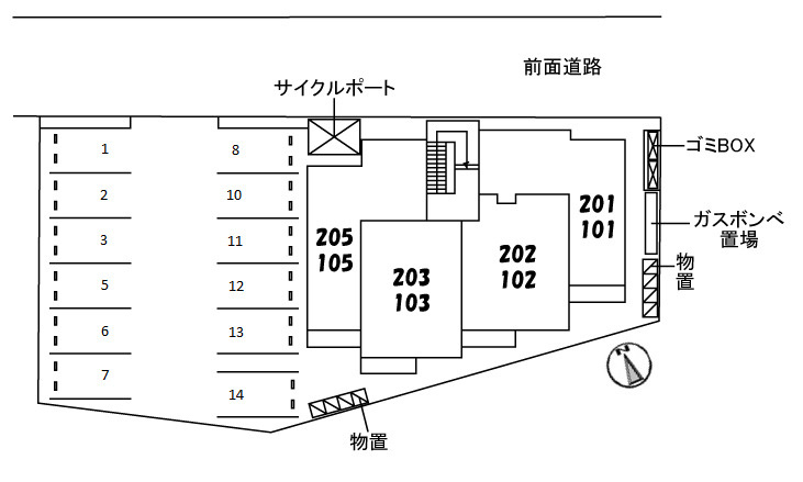 シャーメゾン祗園の区画図
