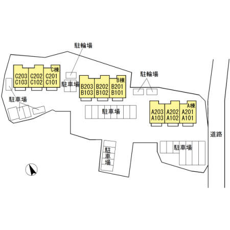 パークハウス常滑　A棟の区画図