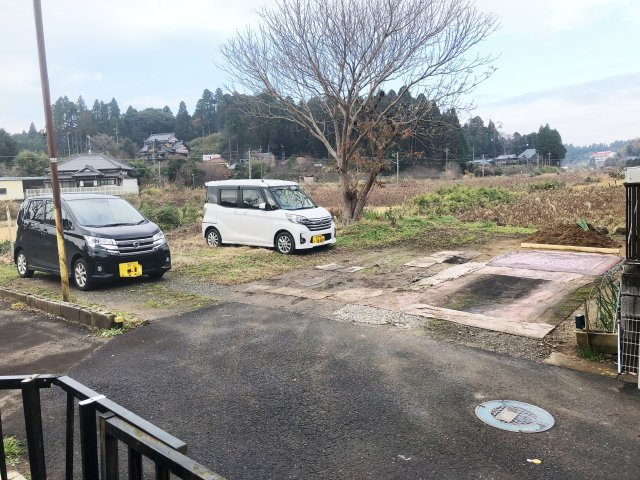 山武市木原貸家の駐車場|1台分確保あり（目の前）