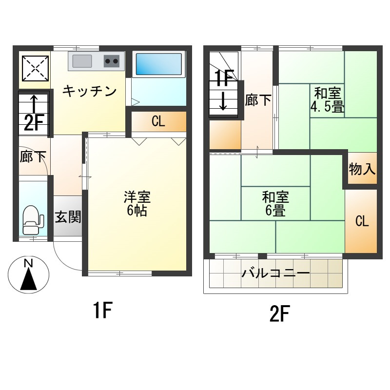 今井アパートBの間取り